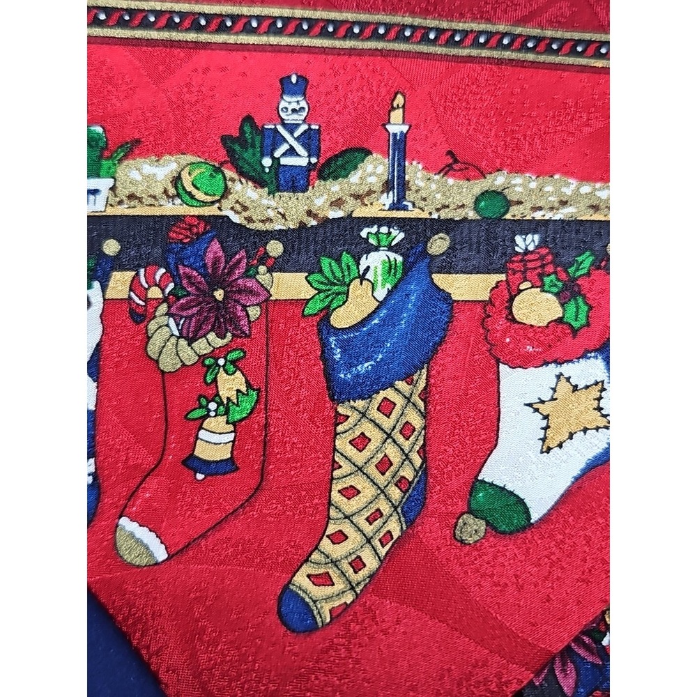 Christmas Red Necktie Tie Mens Stockings